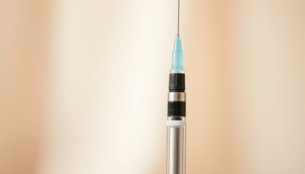 A close-up shot of an Ozempic pen-style injector against a soft, blurred background. The injector is positioned centrally, with a warm, natural lighting illuminating its sleek, cylindrical design. The syringe tip is visible, subtly suggesting the medication's purpose for type 2 diabetes management. The overall composition conveys a sense of simplicity, effectiveness, and medical professionalism, reflecting the treatment's role in diabetes care. A close-up shot of an Ozempic pen-style injector against a soft, blurred background. The injector is positioned centrally, with a warm, natural lighting illuminating its sleek, cylindrical design. The syringe tip is visible, subtly suggesting the medication's purpose for type 2 diabetes management. The overall composition conveys a sense of simplicity, effectiveness, and medical professionalism, reflecting the treatment's role in diabetes care.